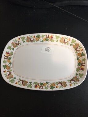 SD-01-Trees — Italian Hand Painted Ceramic Serving Dish Ceramiche Meridiane